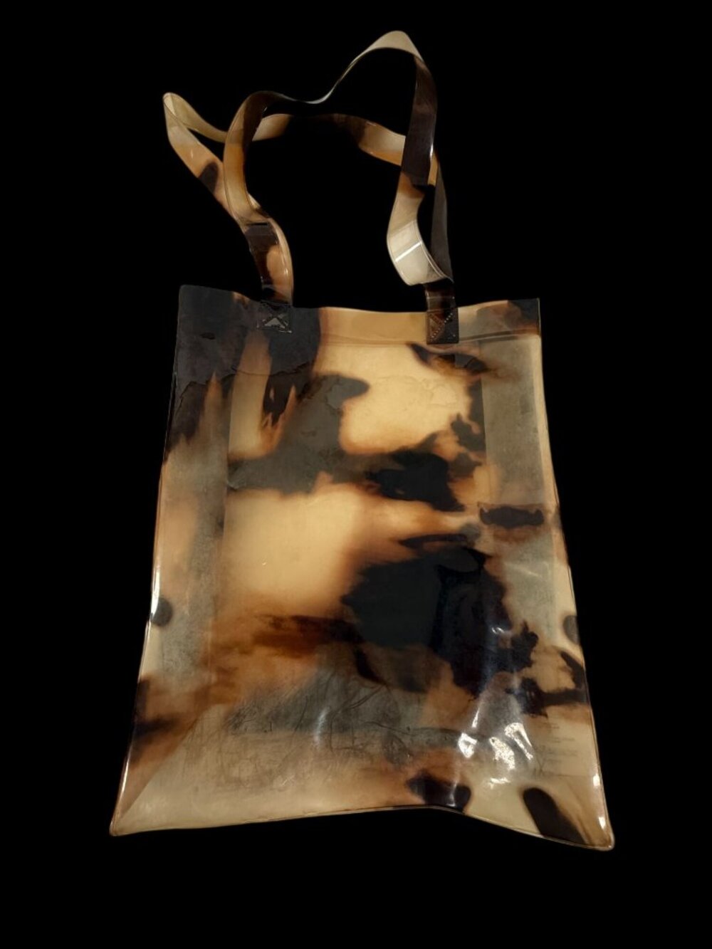 Burberry Her Perfume Transparent TPU Tortoise Leopard Tote Bag Smoke Effect